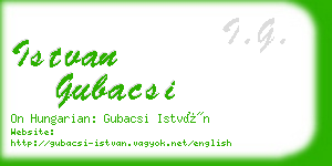 istvan gubacsi business card